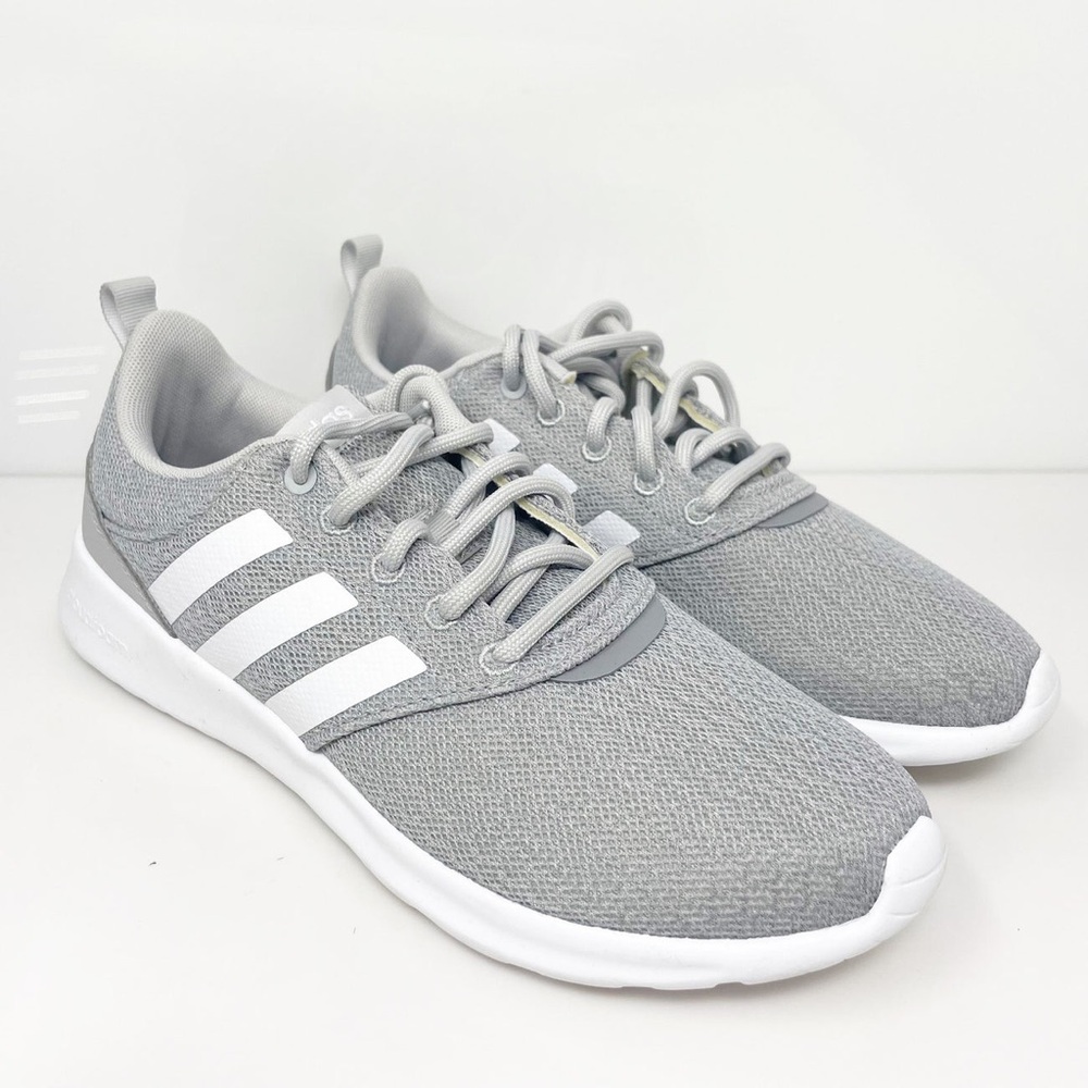 Adidas Women's Cloudfoam QT Racer 2.0 Sneakers Running Shoes Grey/White Size 8